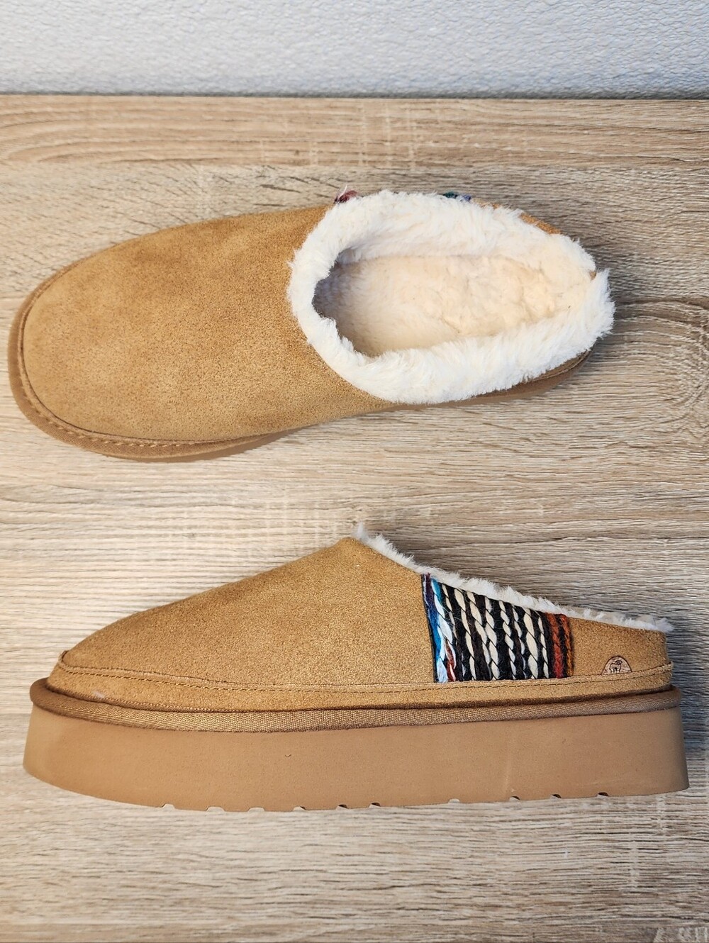 LAMO Jane Slip On Platform Suede Slipper Shoe Women's 9